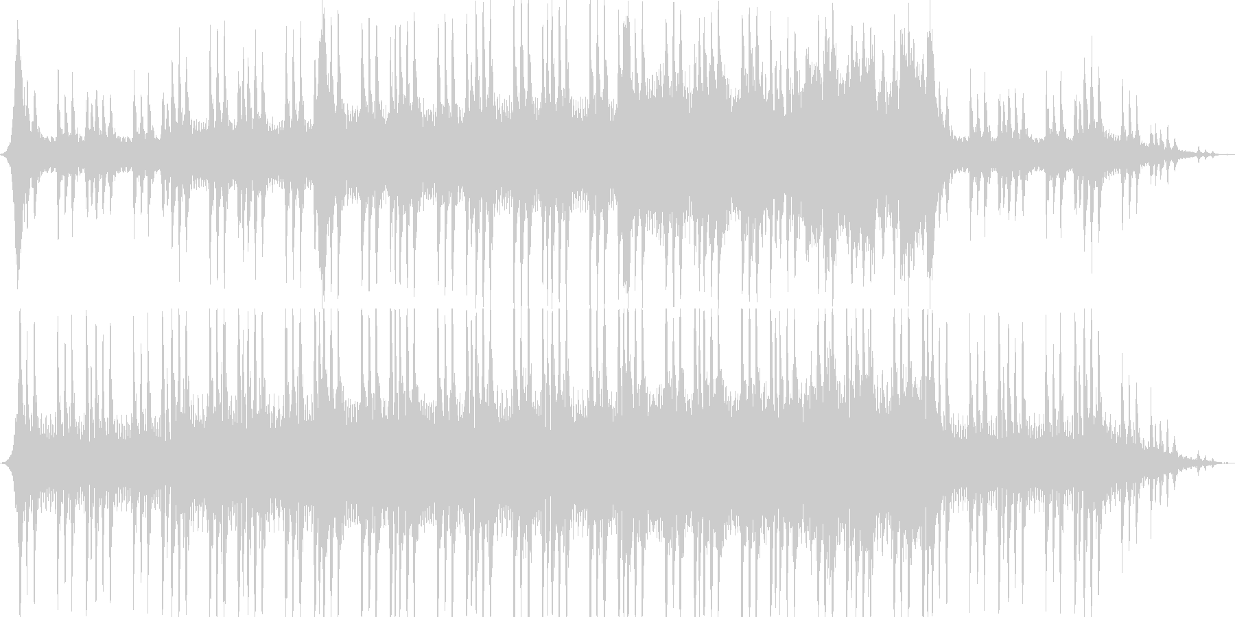緊迫感のある弦楽曲の未再生の波形