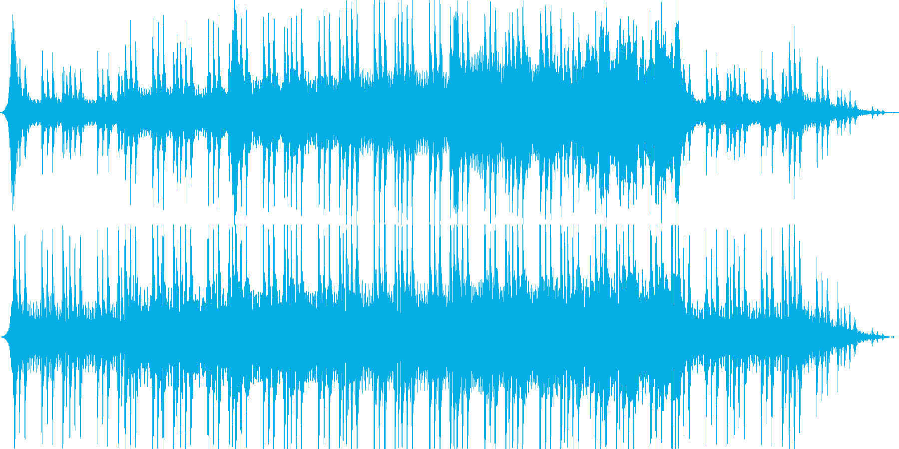 緊迫感のある弦楽曲の再生済みの波形