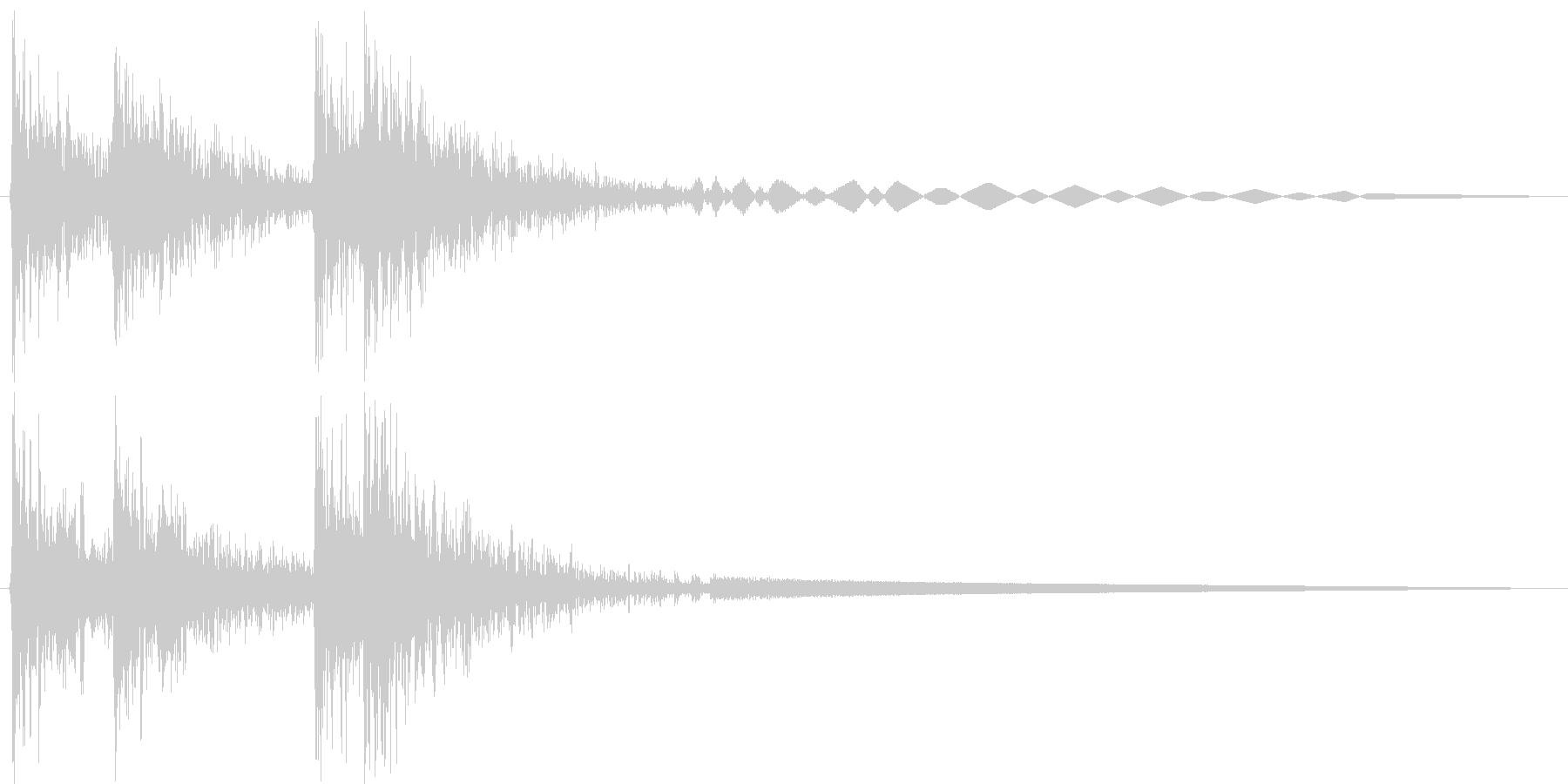 空間的な効果音です。の未再生の波形