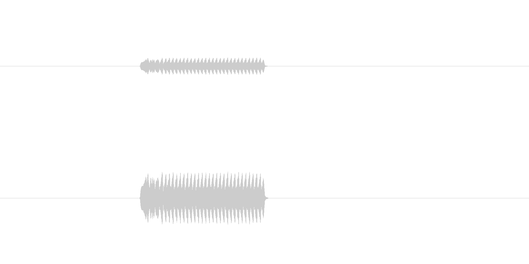 ビーッ(ホイッスル、警笛の音)の未再生の波形