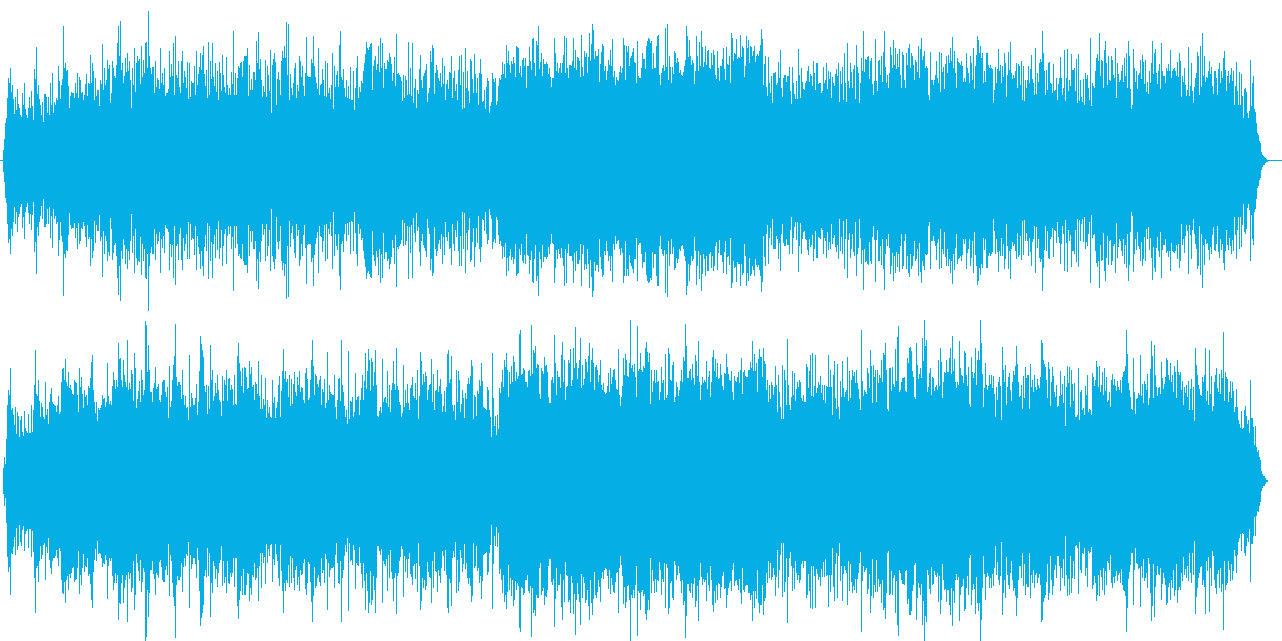 太陽と風を感じるシンセサイザー曲の再生済みの波形