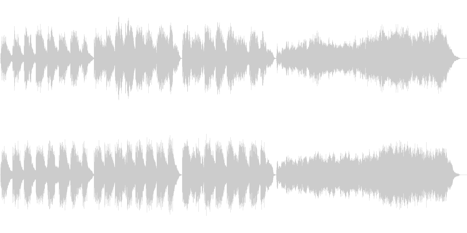 劇的な死を思わせるような音楽の未再生の波形
