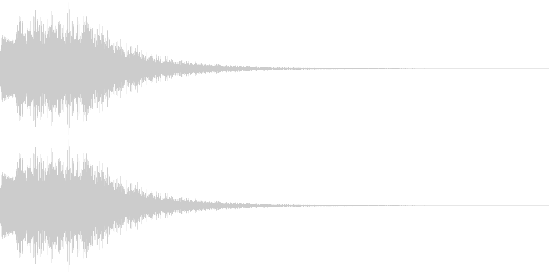 FM音源で作ったベル音の未再生の波形