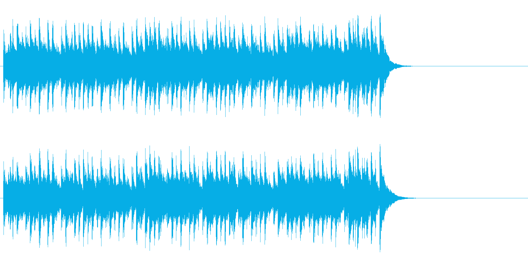 爽快なオープニング(Aメロ)の再生済みの波形