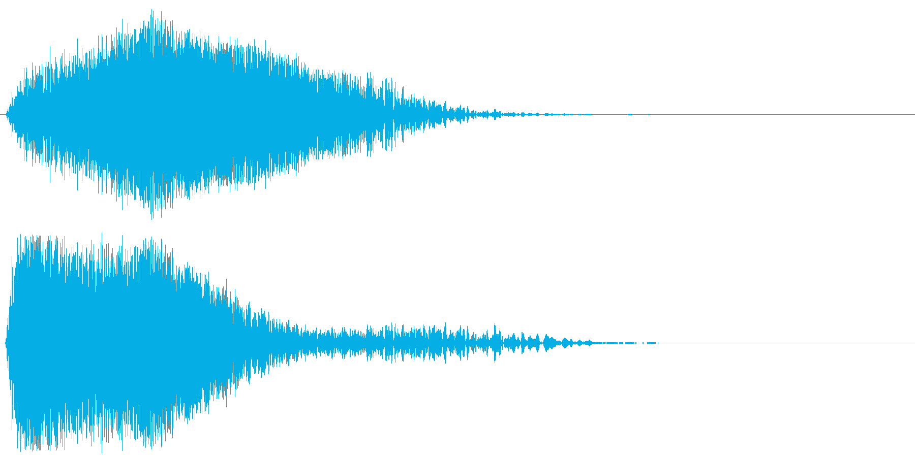 ひゅ~ん・ぴしゅ~んという感じの音ですの再生済みの波形