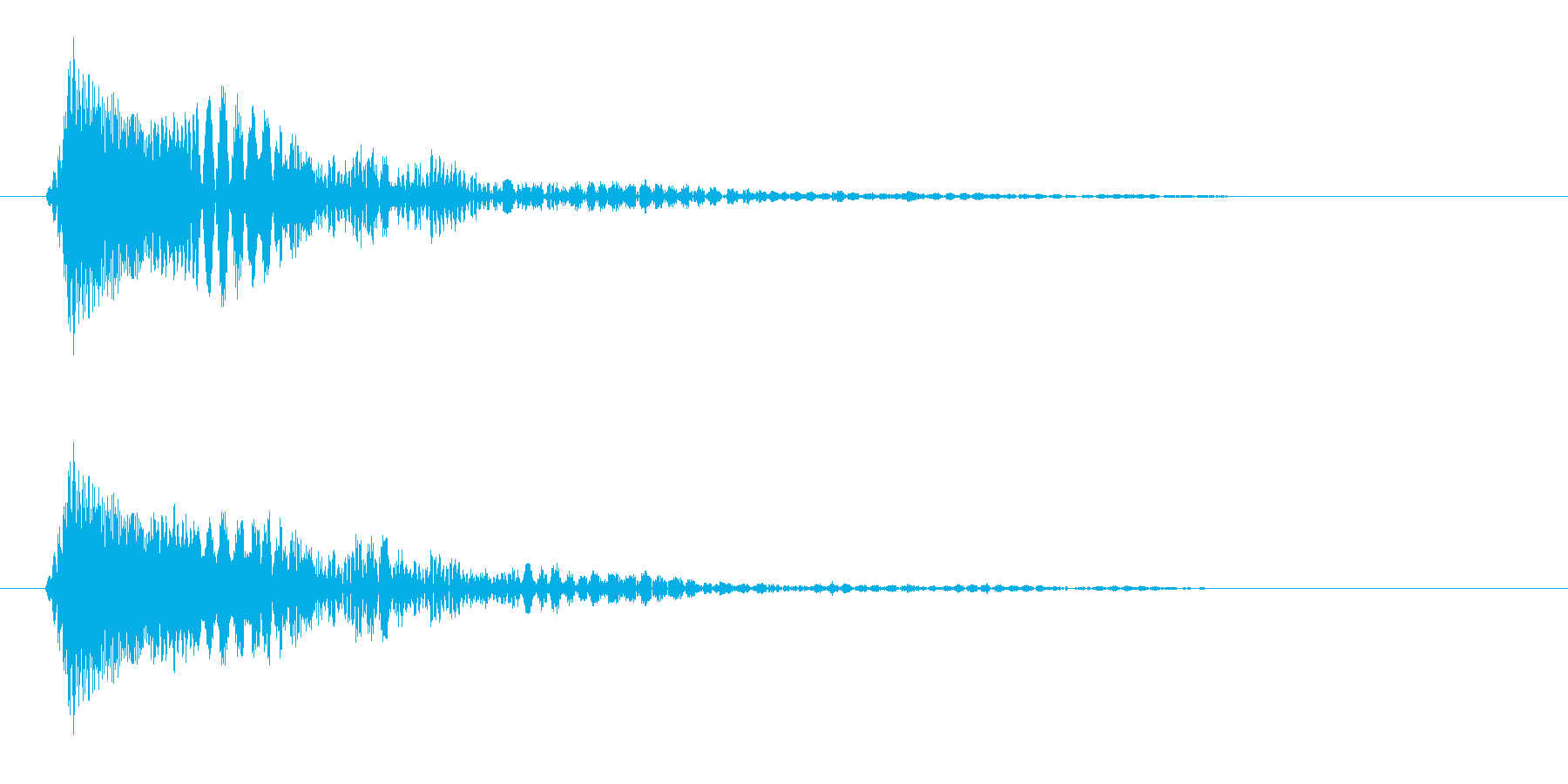 カチャ(キーホルダーを落としたような音)の再生済みの波形