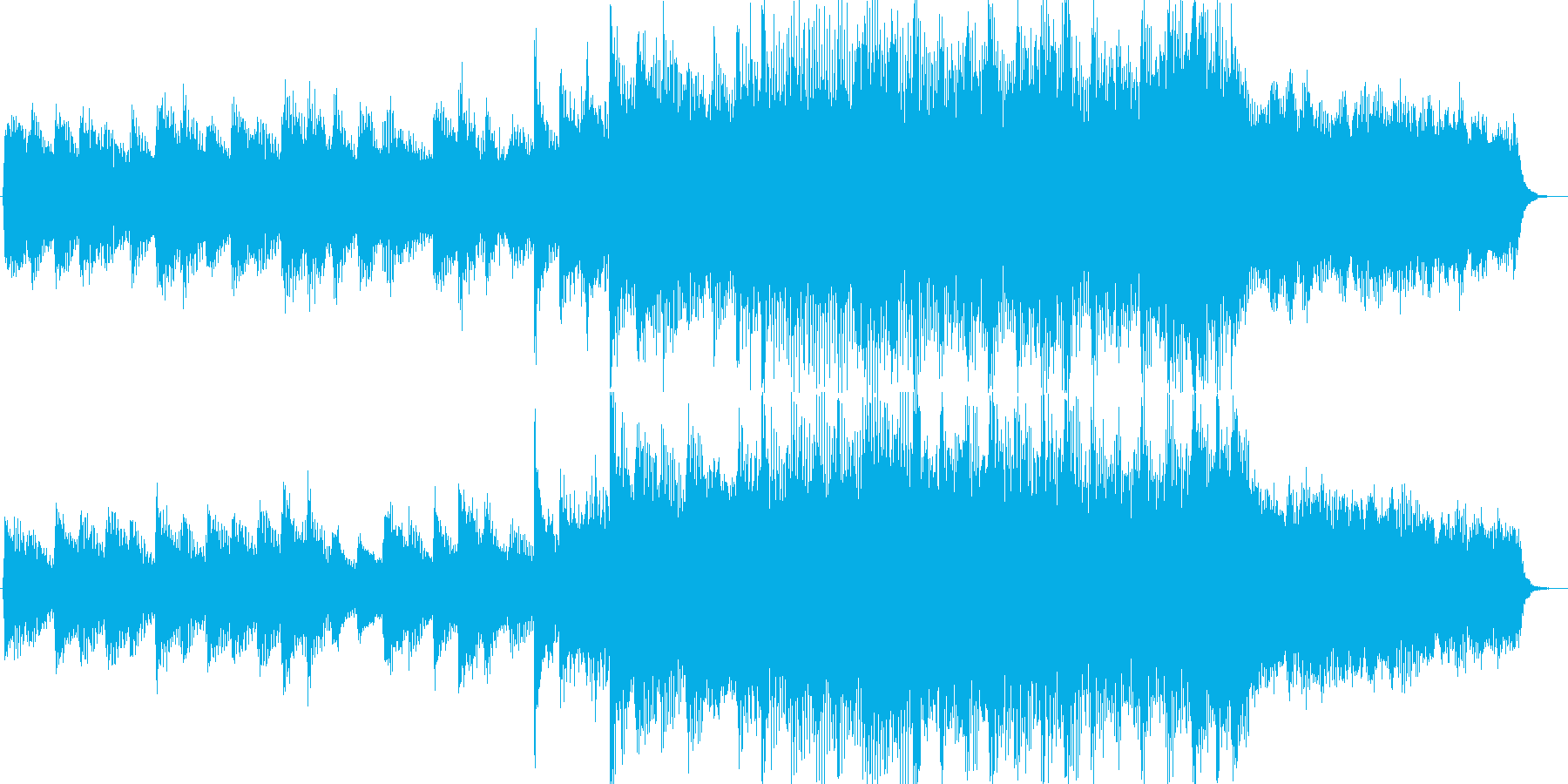 ピアノオーケストラ入場15秒曲の再生済みの波形