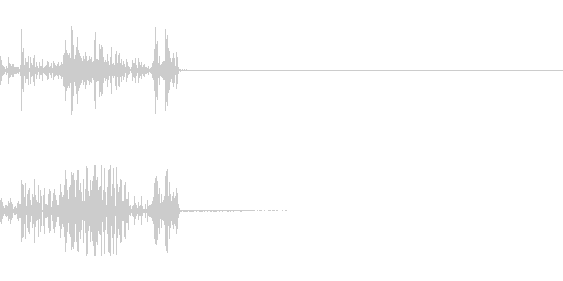 ドアノブの音ですの未再生の波形