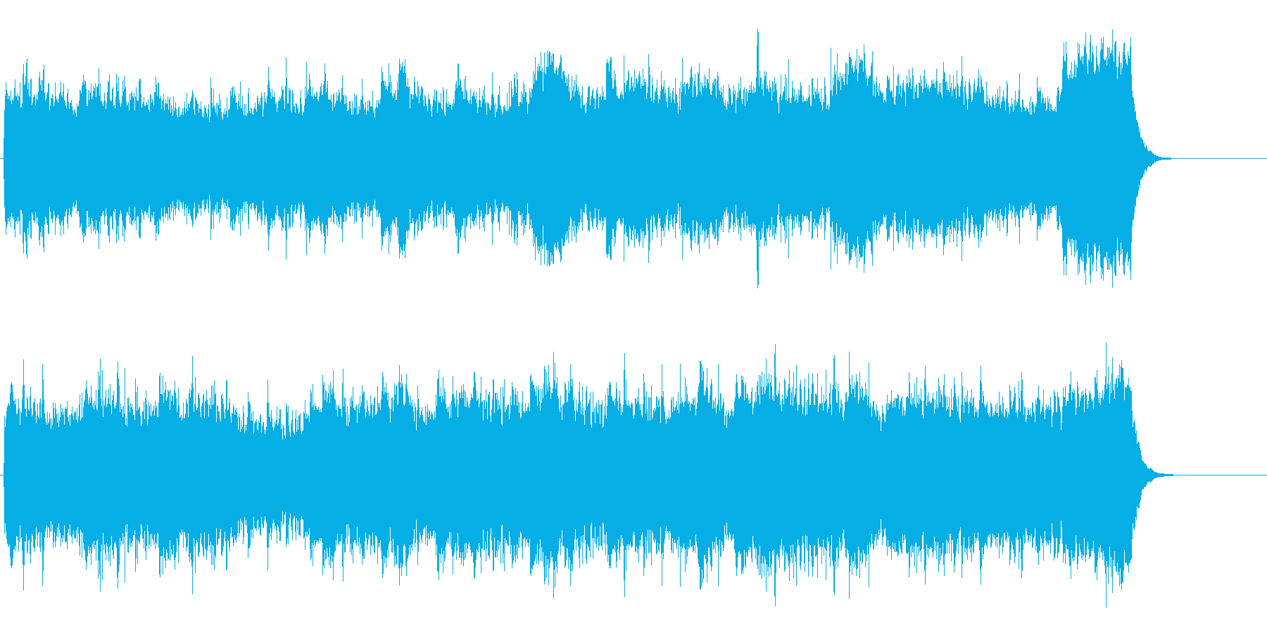 しっとりリラックスできるストリングス曲の再生済みの波形