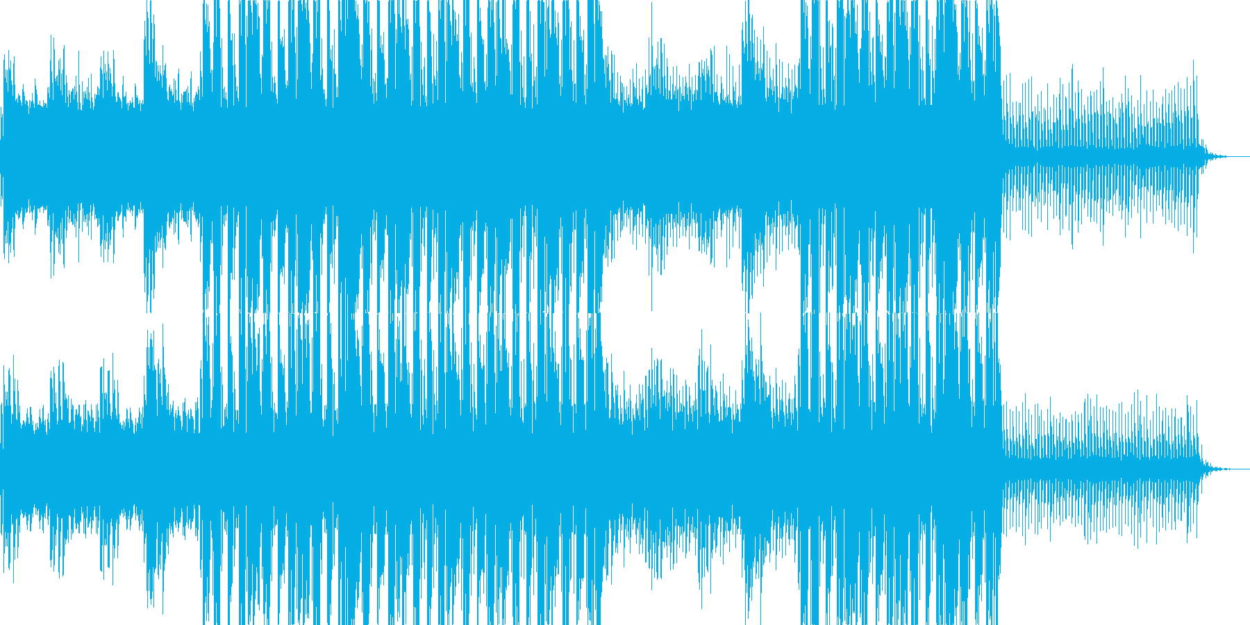 ピアノの旋律とシンセサイザーの音色が綺…の再生済みの波形