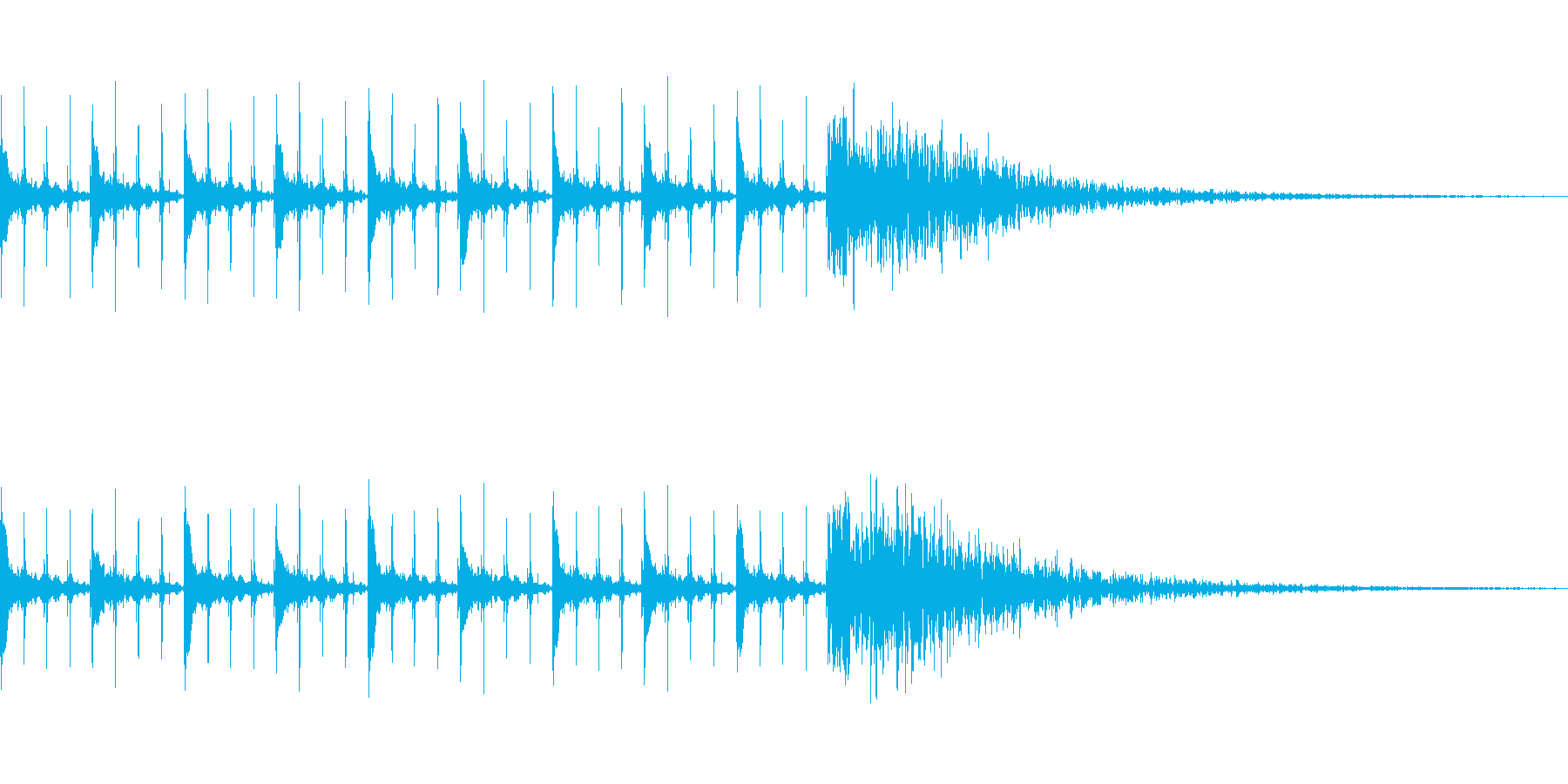 カウントダウン効果音(10秒)の再生済みの波形