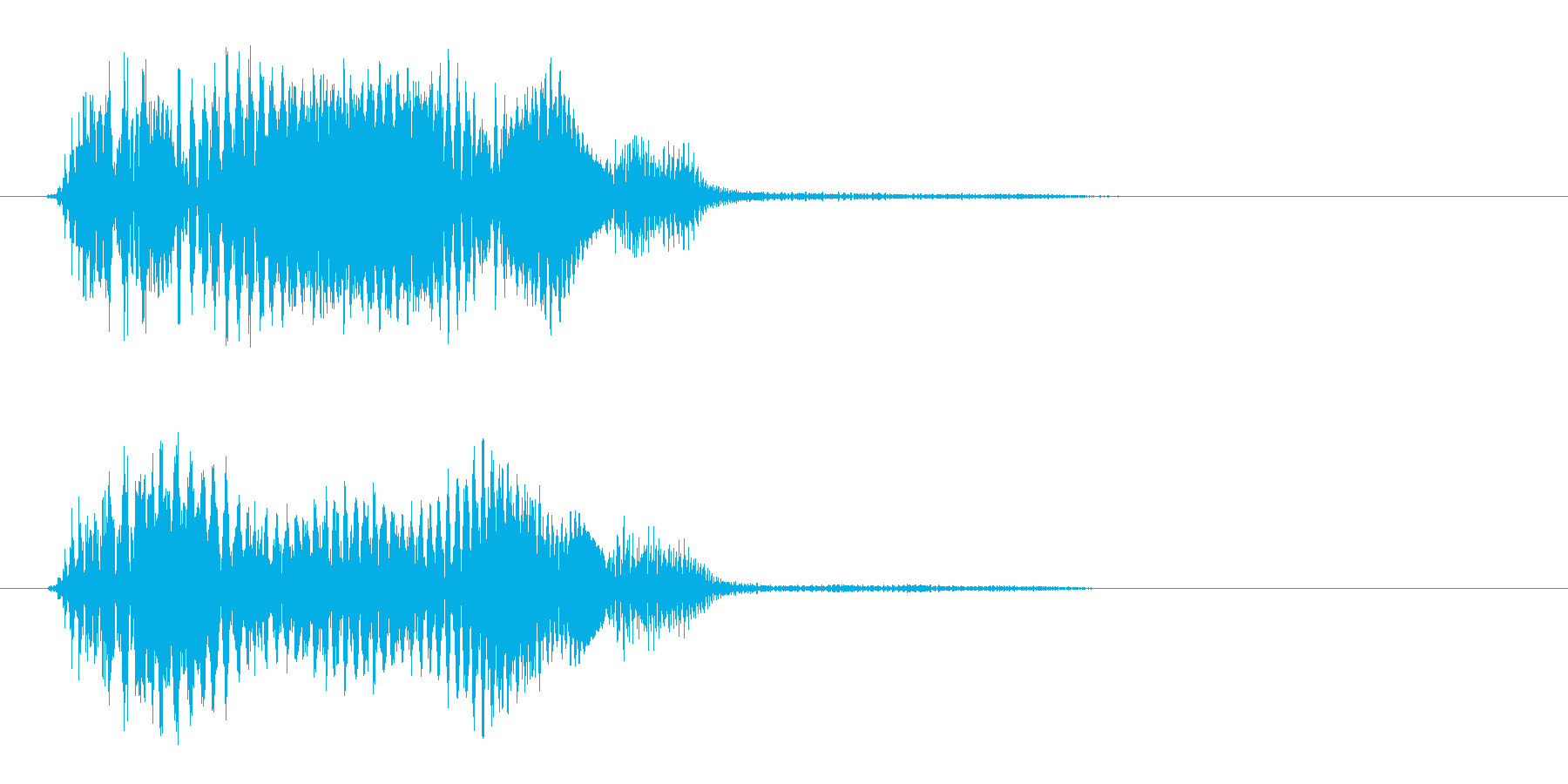 プェッ(シンプルな決定音)の再生済みの波形