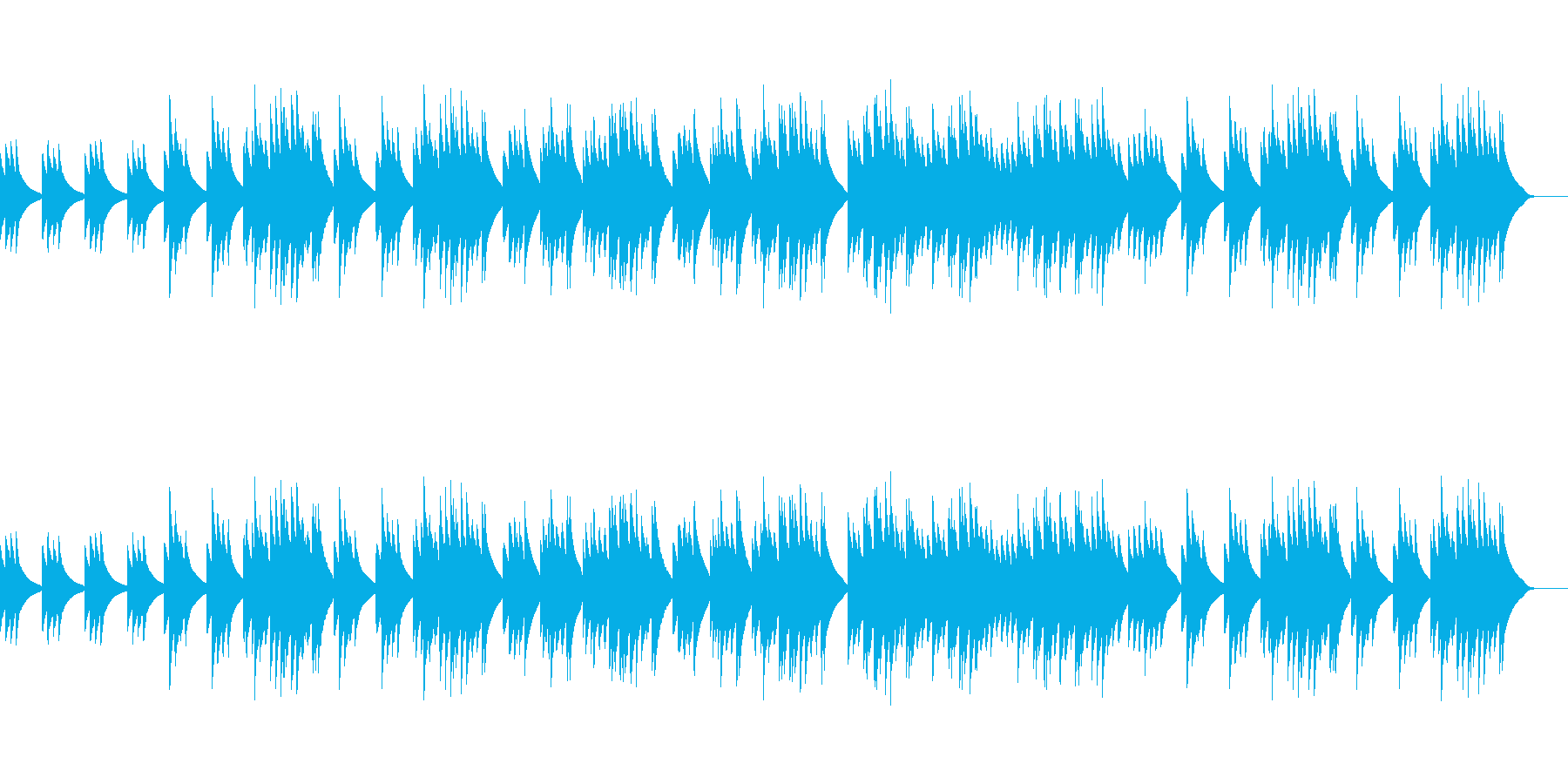 ちょっとせつないオルゴール風の曲の再生済みの波形