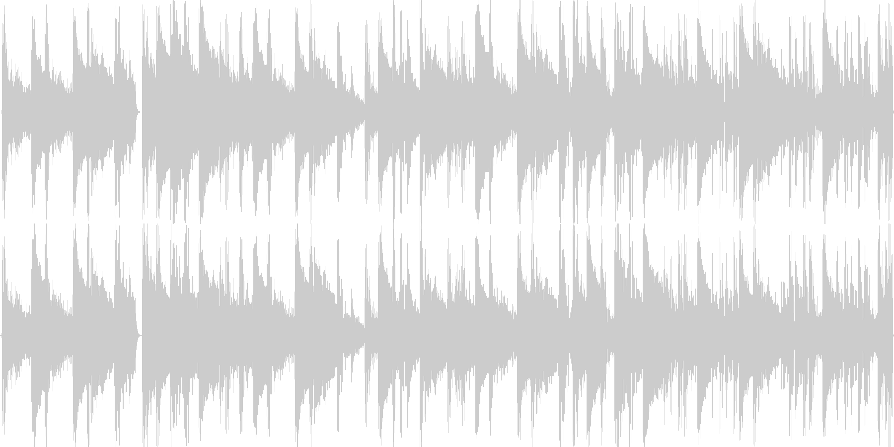 ドラムンベースを基本にした楽曲です。の未再生の波形