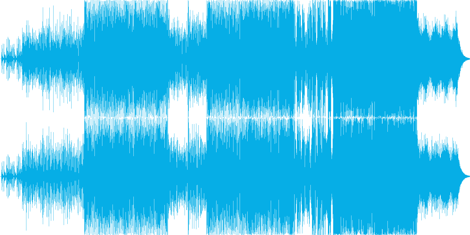 ハウスベースのEDM おしゃれな雰囲気の再生済みの波形