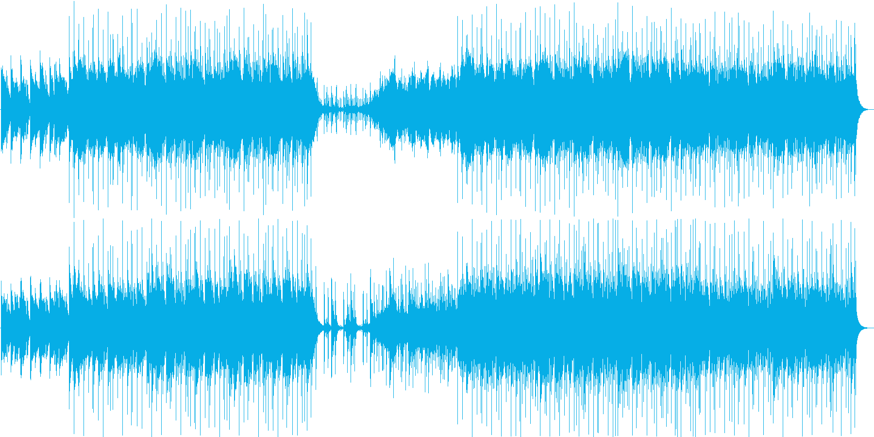 アコースティックな音のみを使ったちょっ…の再生済みの波形