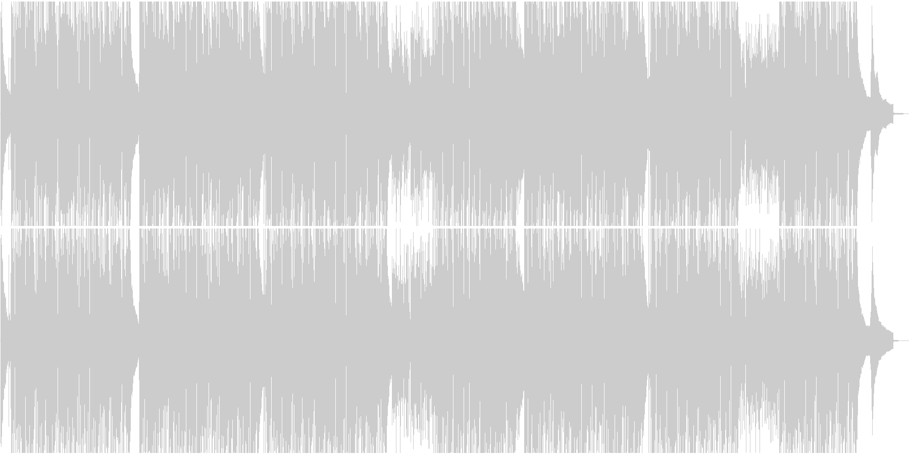 ゆったりとした夏らしいギターとピアノ楽曲の未再生の波形