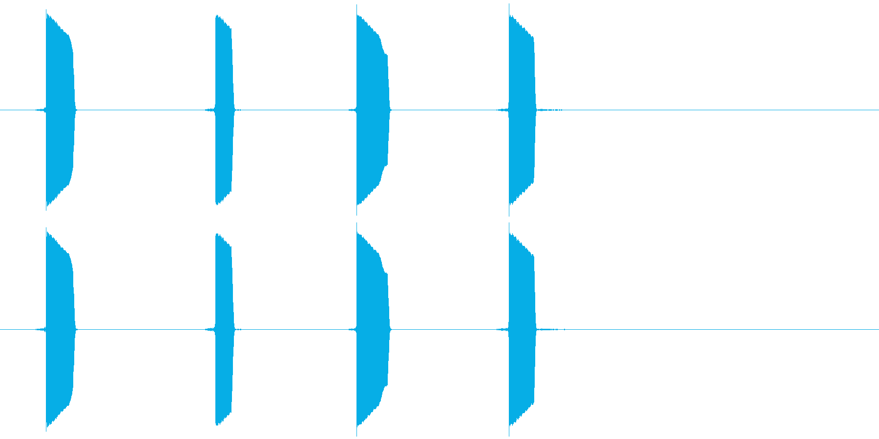 クリック系の短い効果音です。の再生済みの波形
