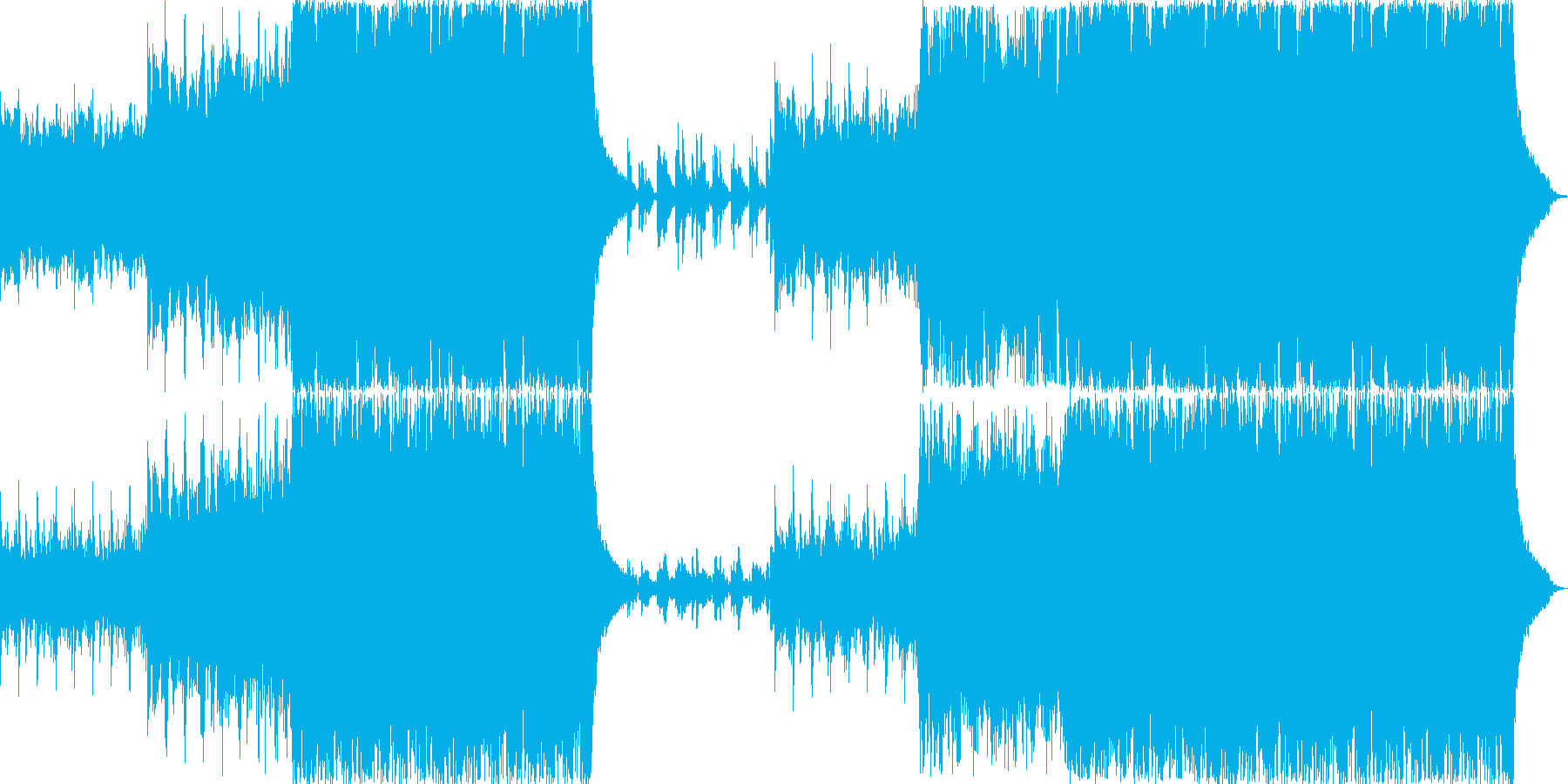 ゆったりしたヒーリング音楽の再生済みの波形