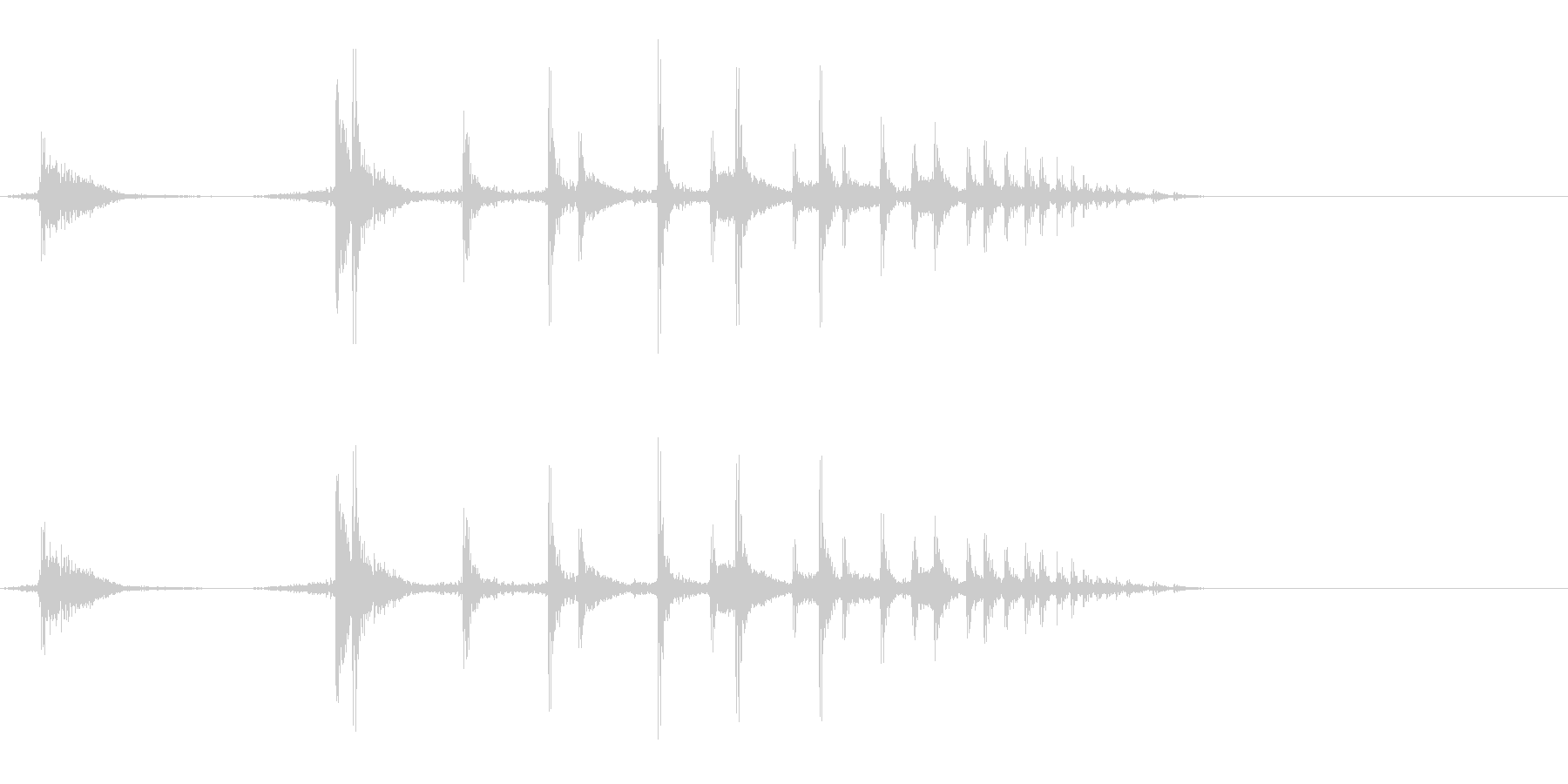 薬莢が落ちる音の未再生の波形
