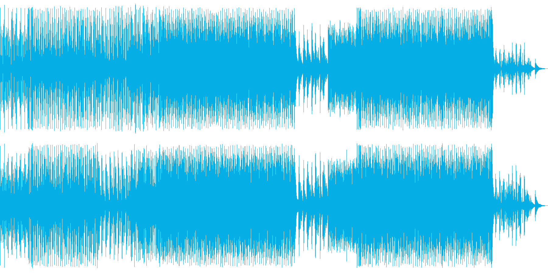 ほのぼの春の陽気なよくあるBGMインストの再生済みの波形