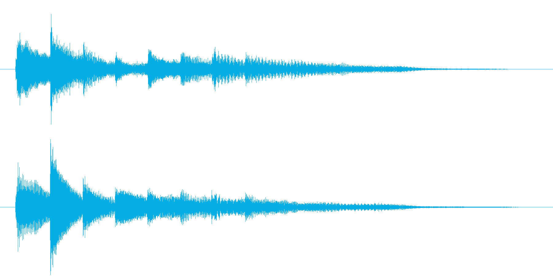 ピアノ転回音6の再生済みの波形