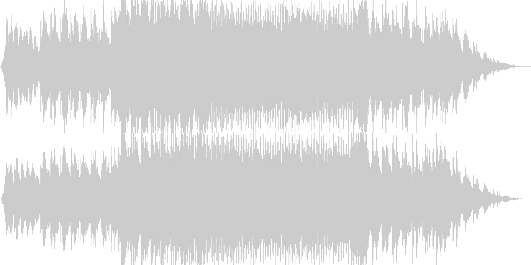 クルマCMのような壮大で躍動的な楽曲の未再生の波形