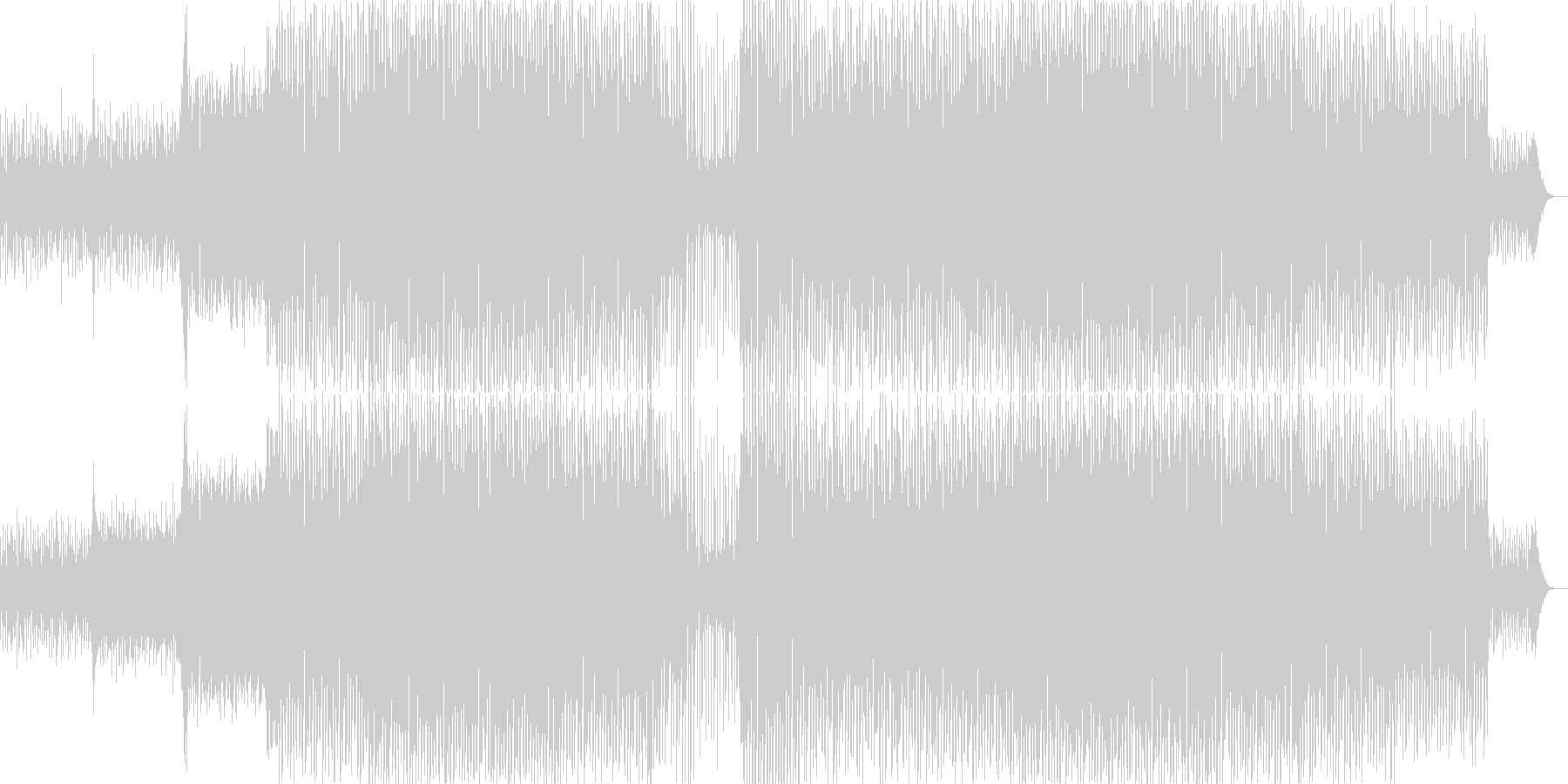 EDM疾走感のあるドラマチックなクラブ系の未再生の波形