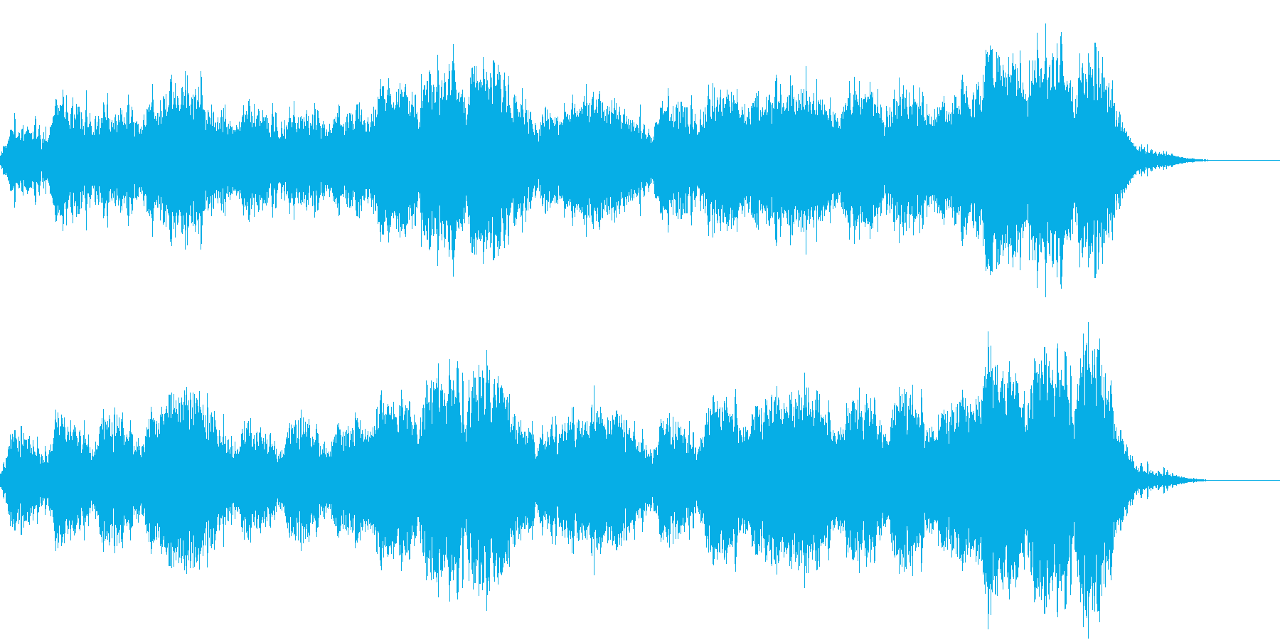 心象風景を描くシーンのイメージの再生済みの波形