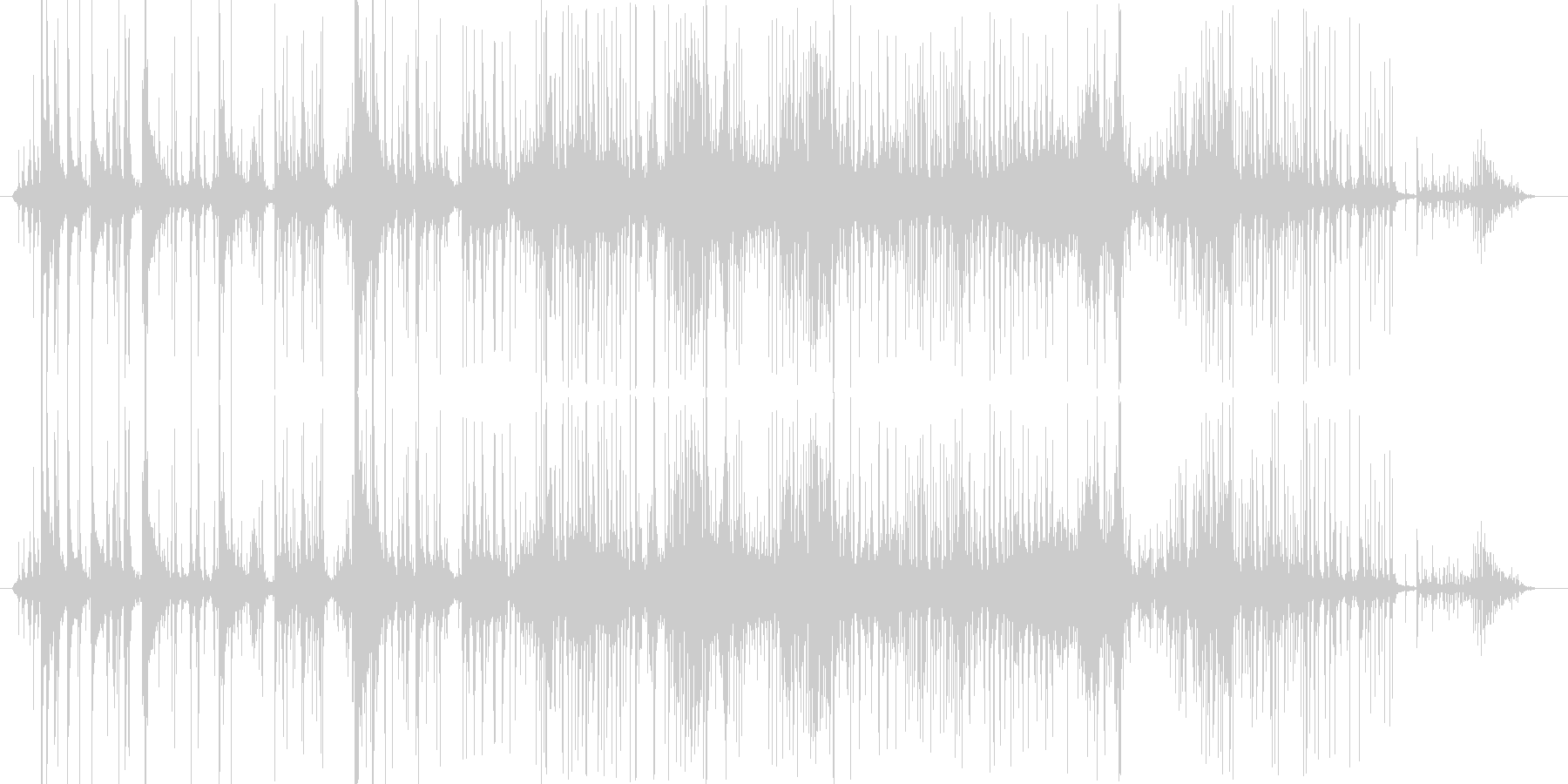 押し込めるような音の未再生の波形