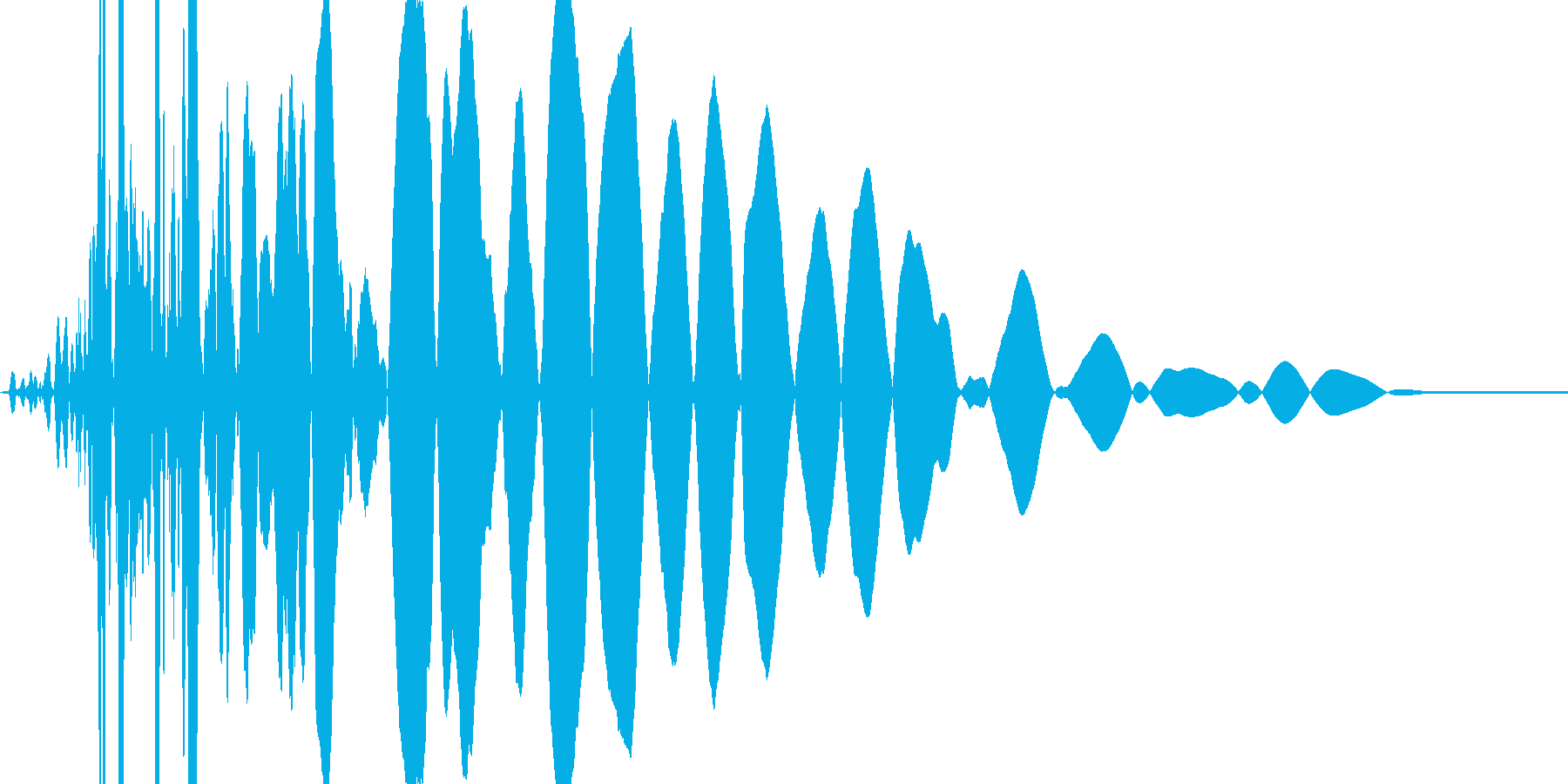 ボフッ(パンチ、打撃の音)の再生済みの波形