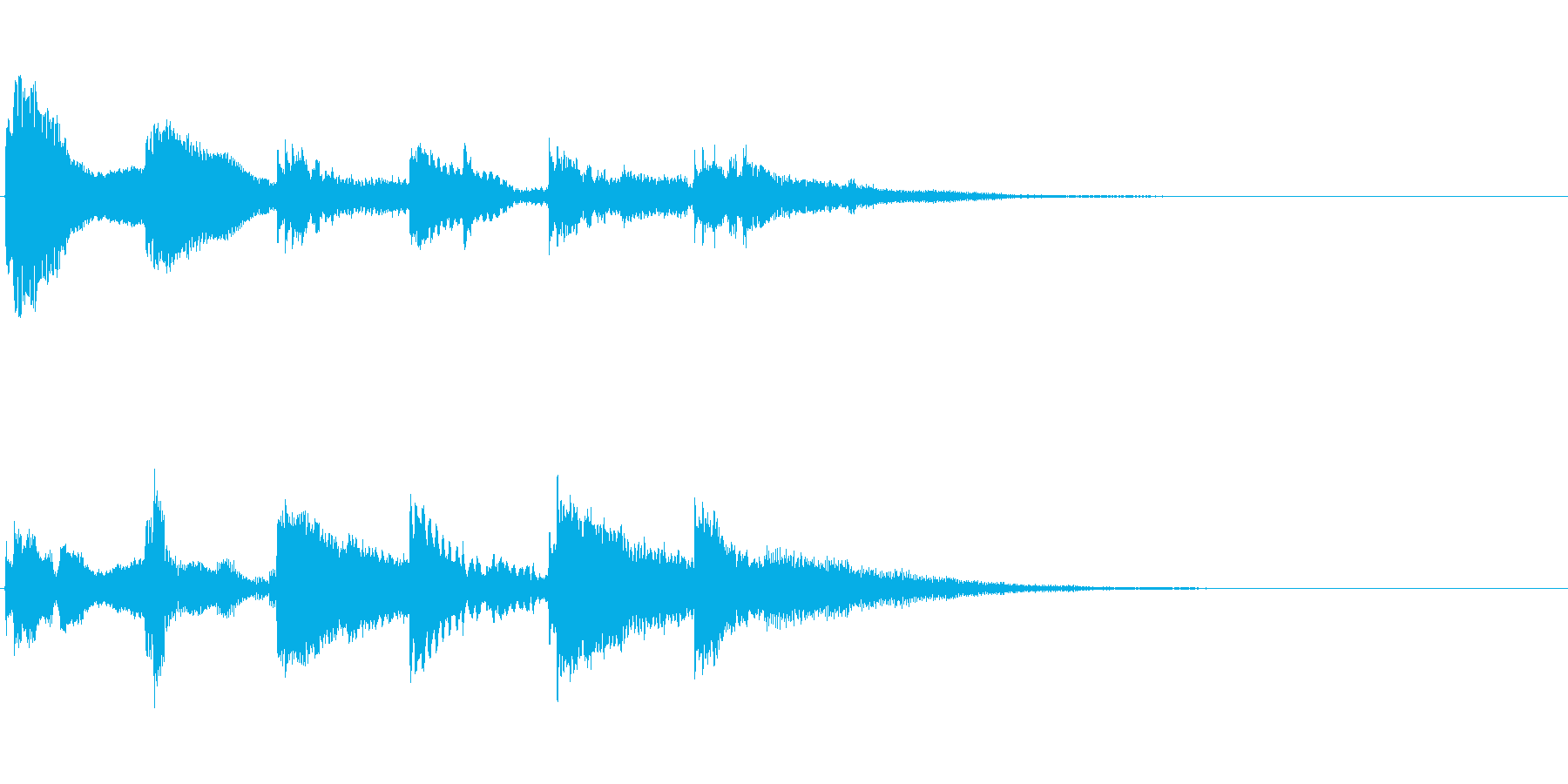 ベルの通知音 やさしい感じの再生済みの波形
