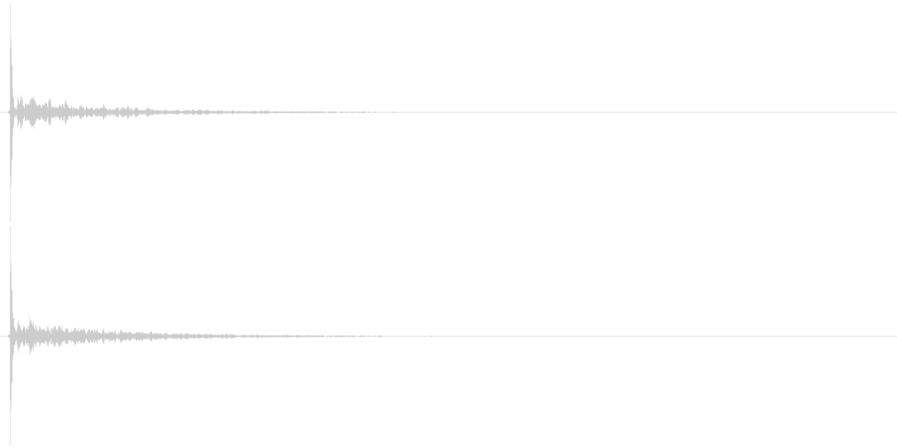 「トン」石と石を叩いた音_1+リバーブの未再生の波形