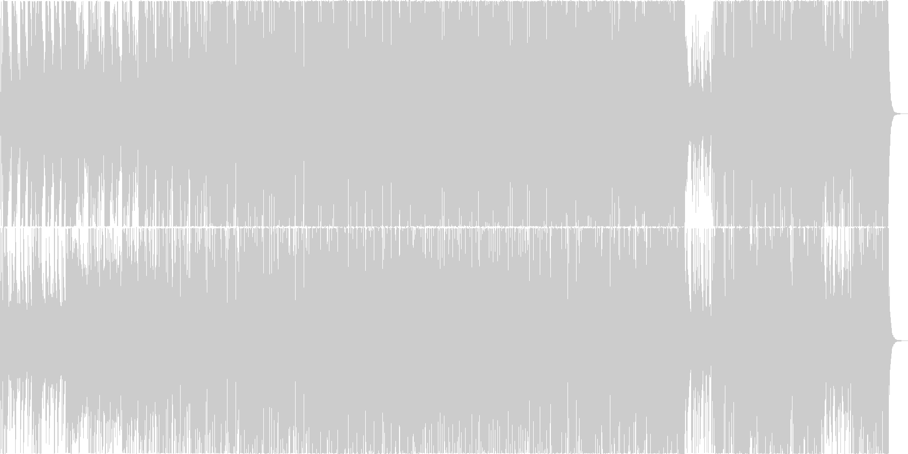 哀愁感ありのメロディをピアノが奏でる楽曲の未再生の波形