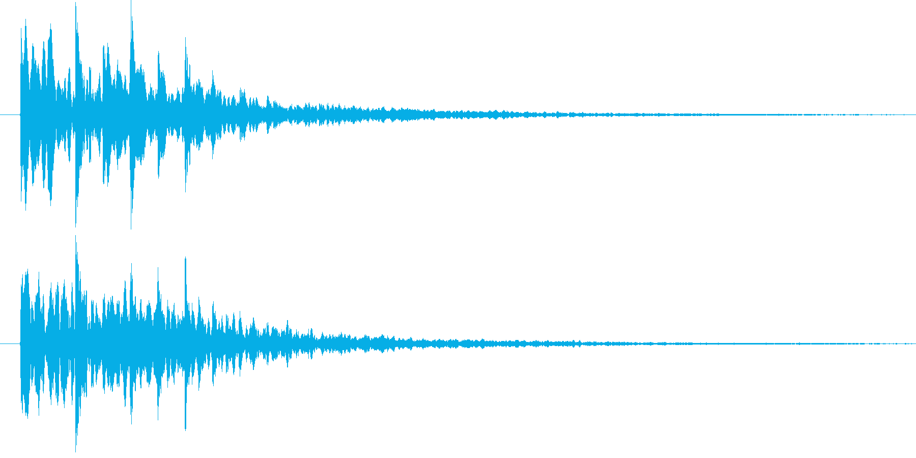 シンセ系電子音の再生済みの波形