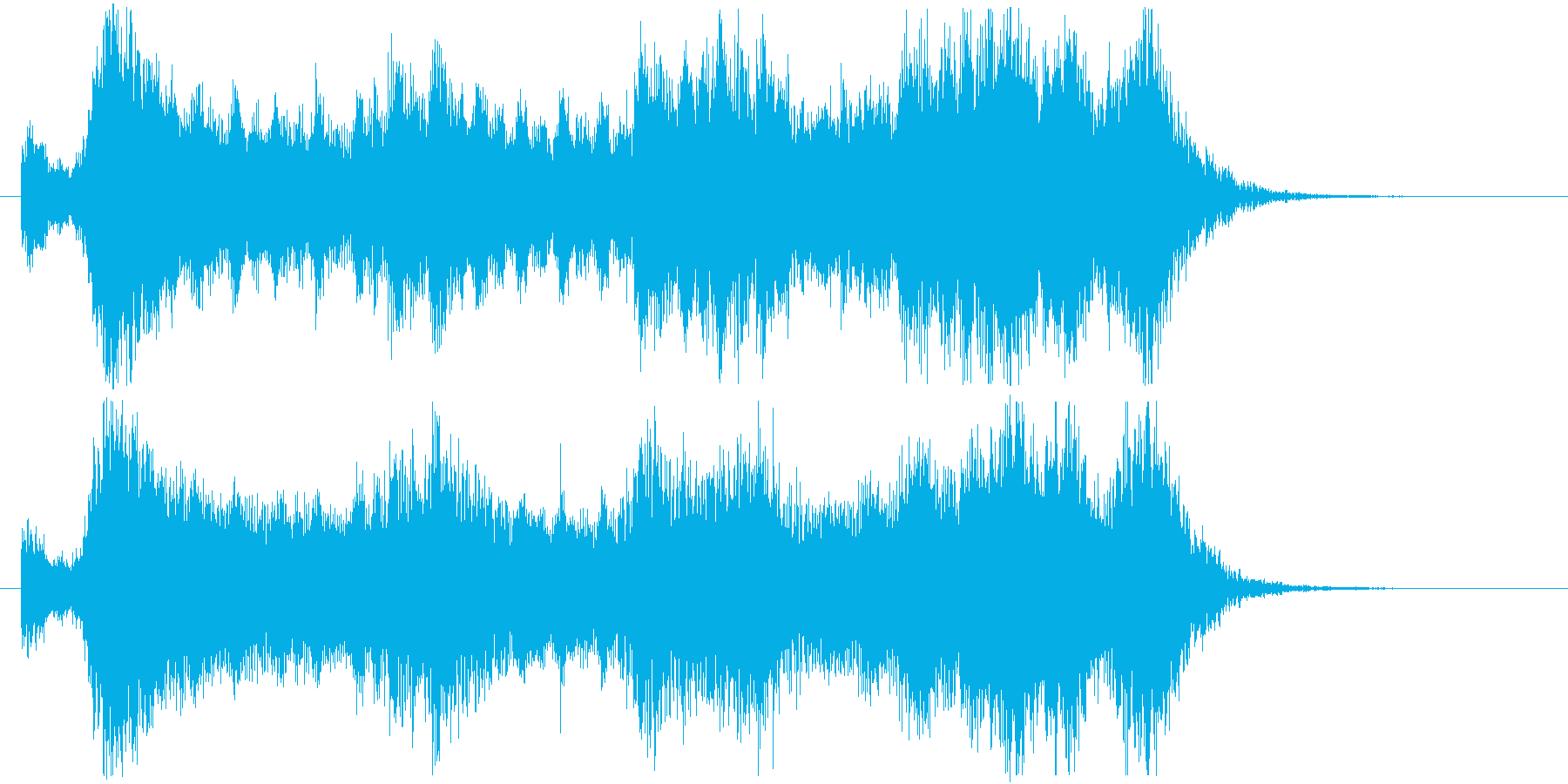 サスペンス風の危機感を感じるジングル。の再生済みの波形