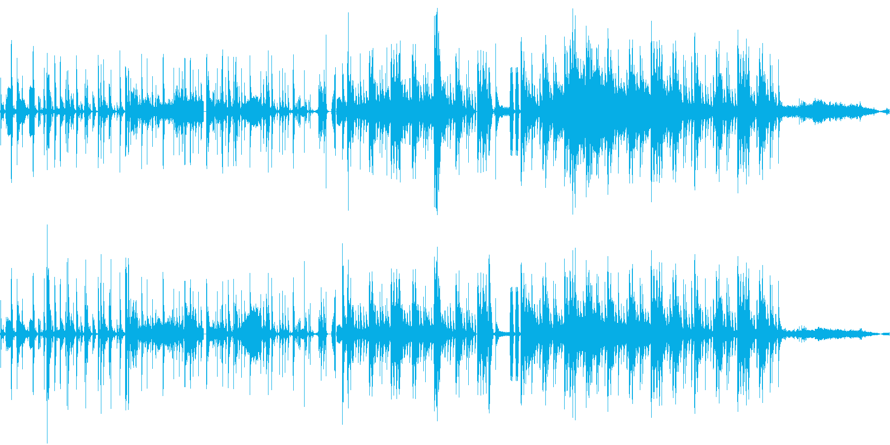 朝起きてから出発するまでの音を音楽にの再生済みの波形