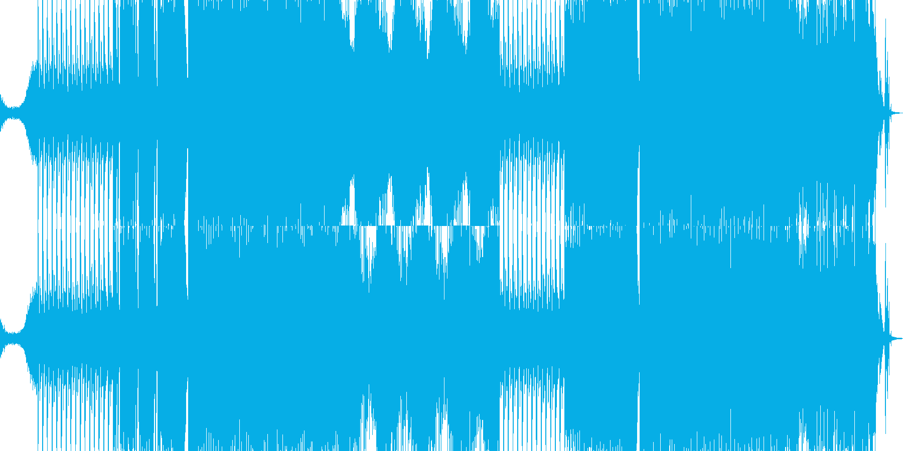 攻撃的なギターEDMの再生済みの波形
