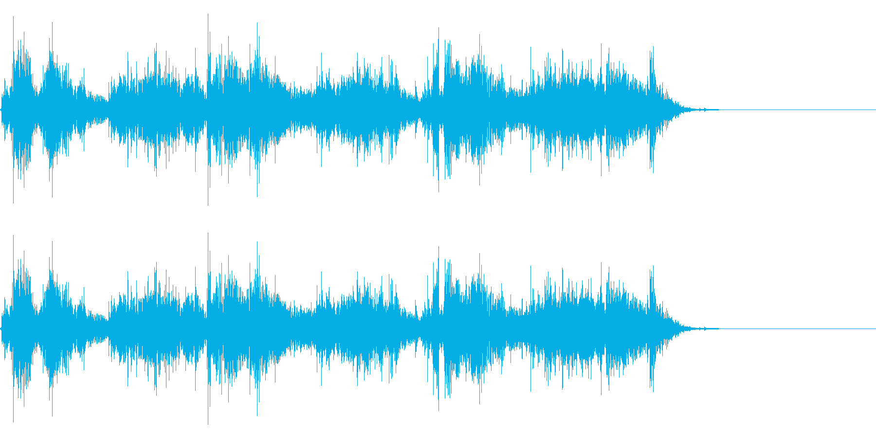タンバリンの音(しゃんしゃんしゃん)の再生済みの波形