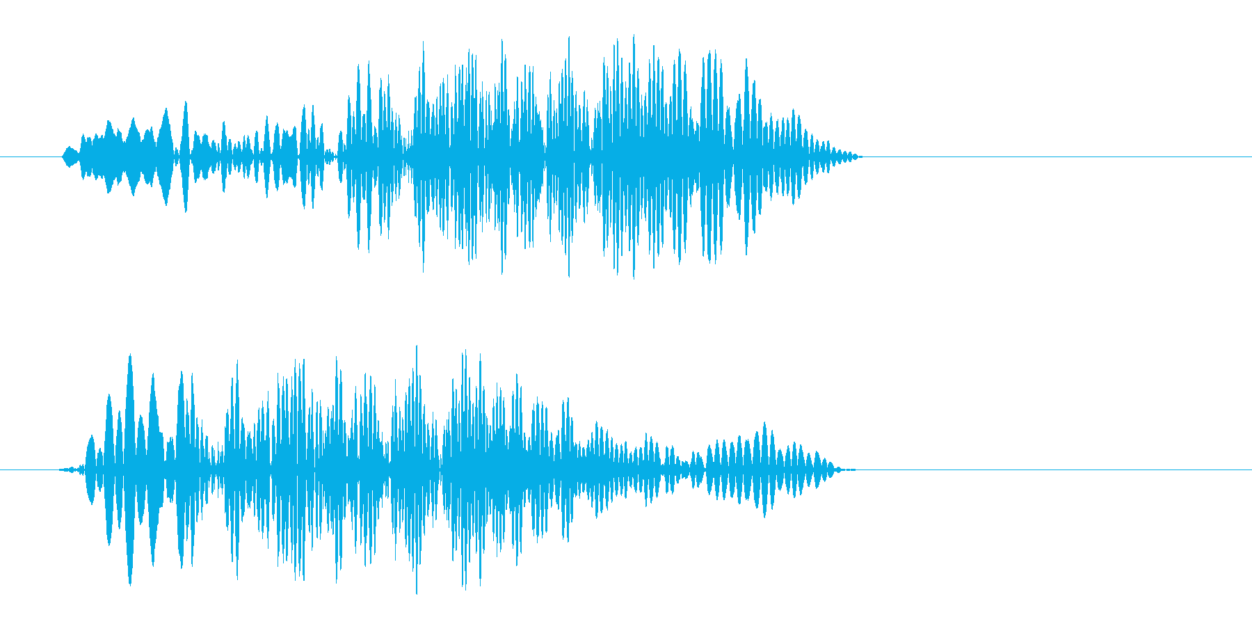 キュッ、潰れたような、押されたような音の再生済みの波形