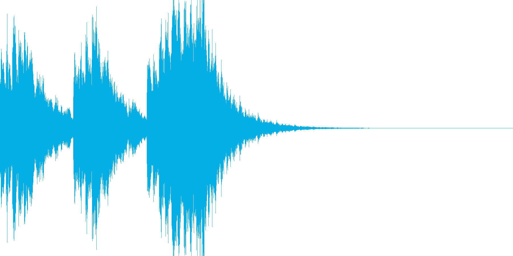 着信音、お知らせ音、アラーム音の再生済みの波形