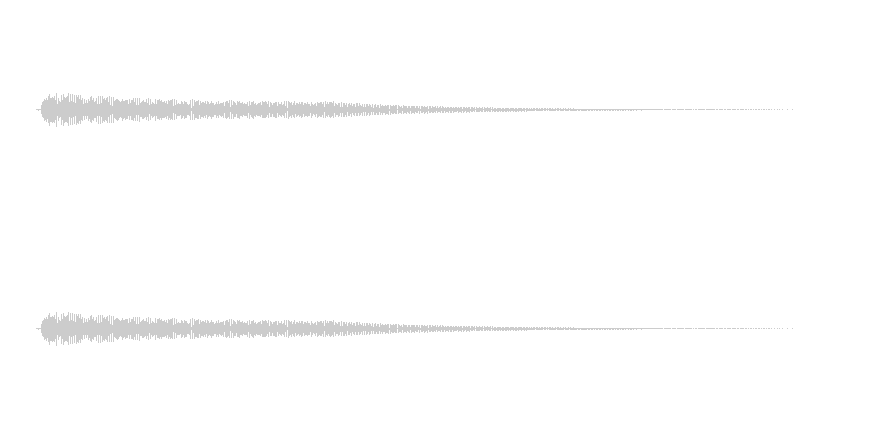 壷(つぼ)を叩いたときのような音2の未再生の波形