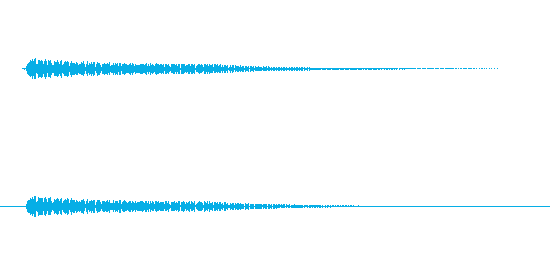 壷(つぼ)を叩いたときのような音2の再生済みの波形