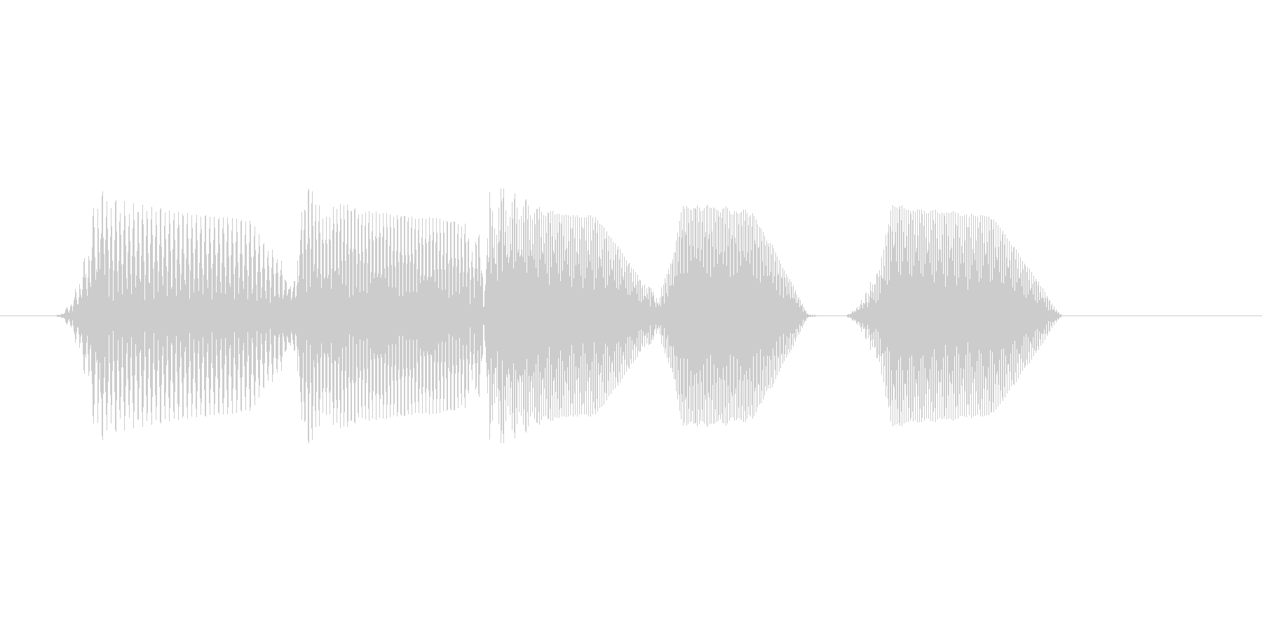 ファミコン風効果音 決定音系です 34の未再生の波形