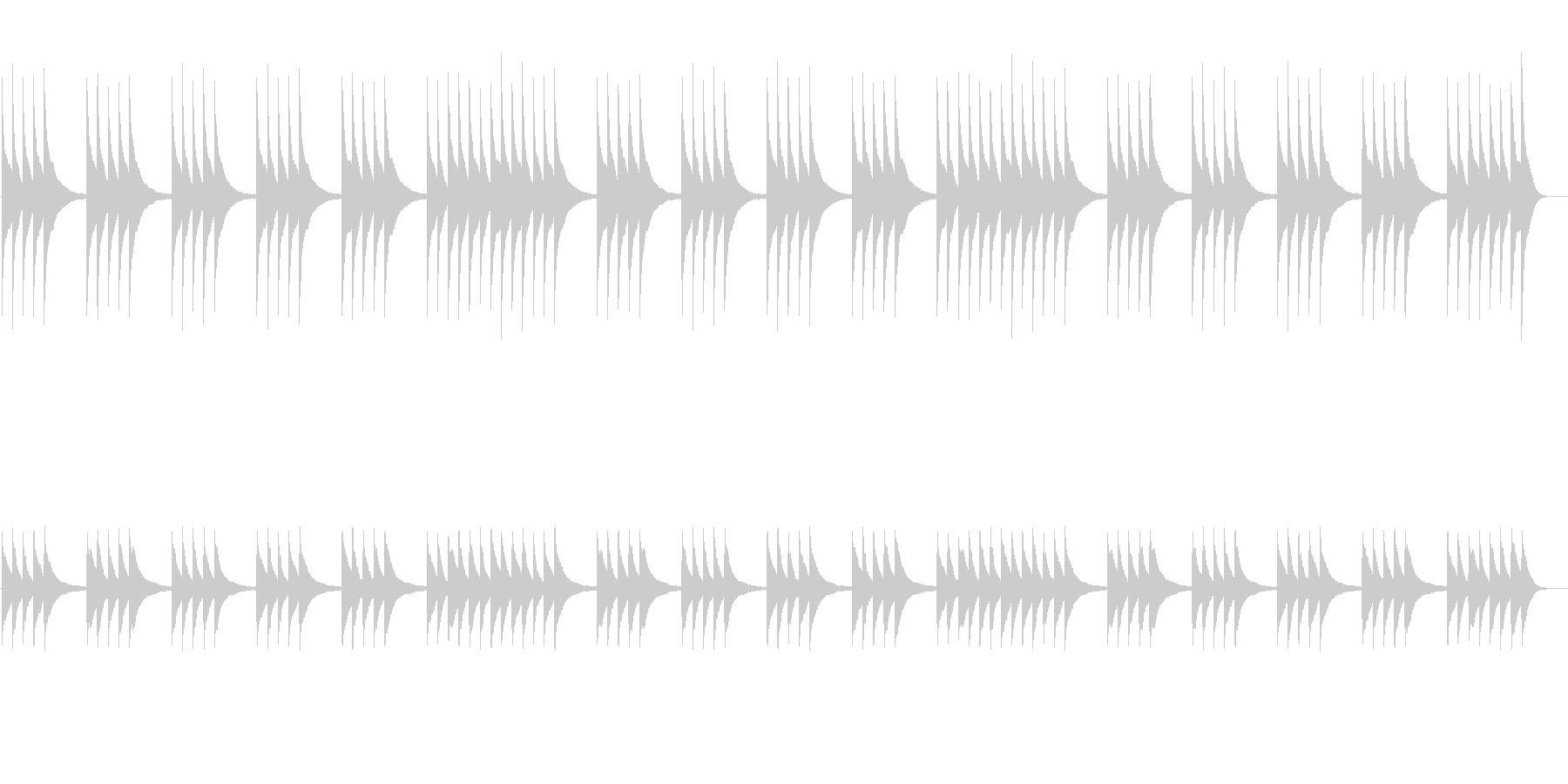切なく儚いハープのアルペジオ 悲しみの音の未再生の波形