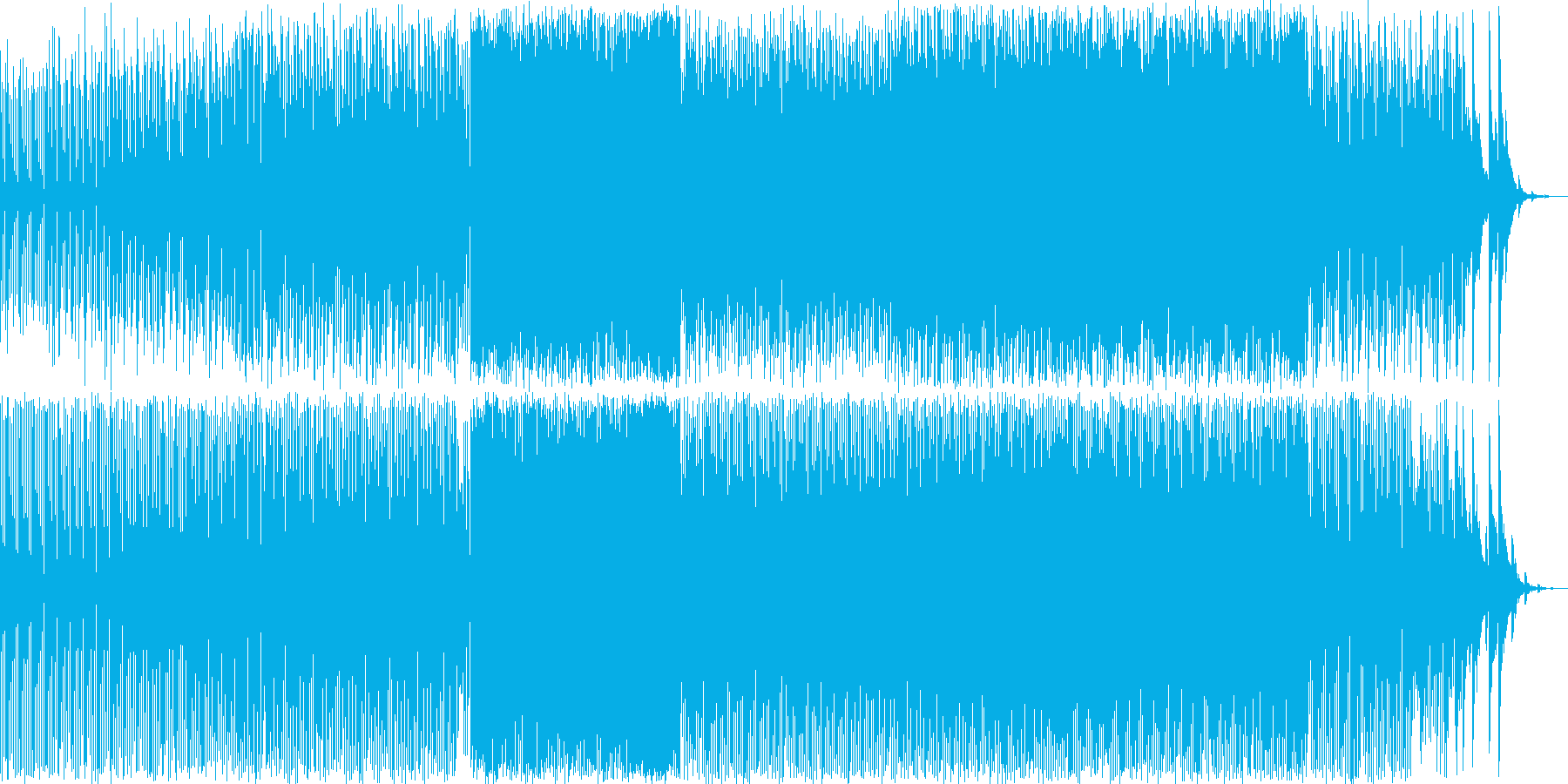 爽やかな印象のテクノ曲の再生済みの波形