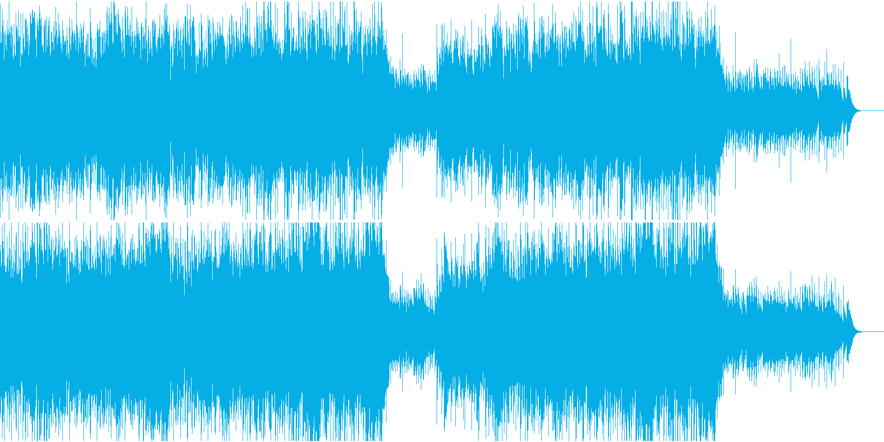 ワルツ風のBGMの再生済みの波形