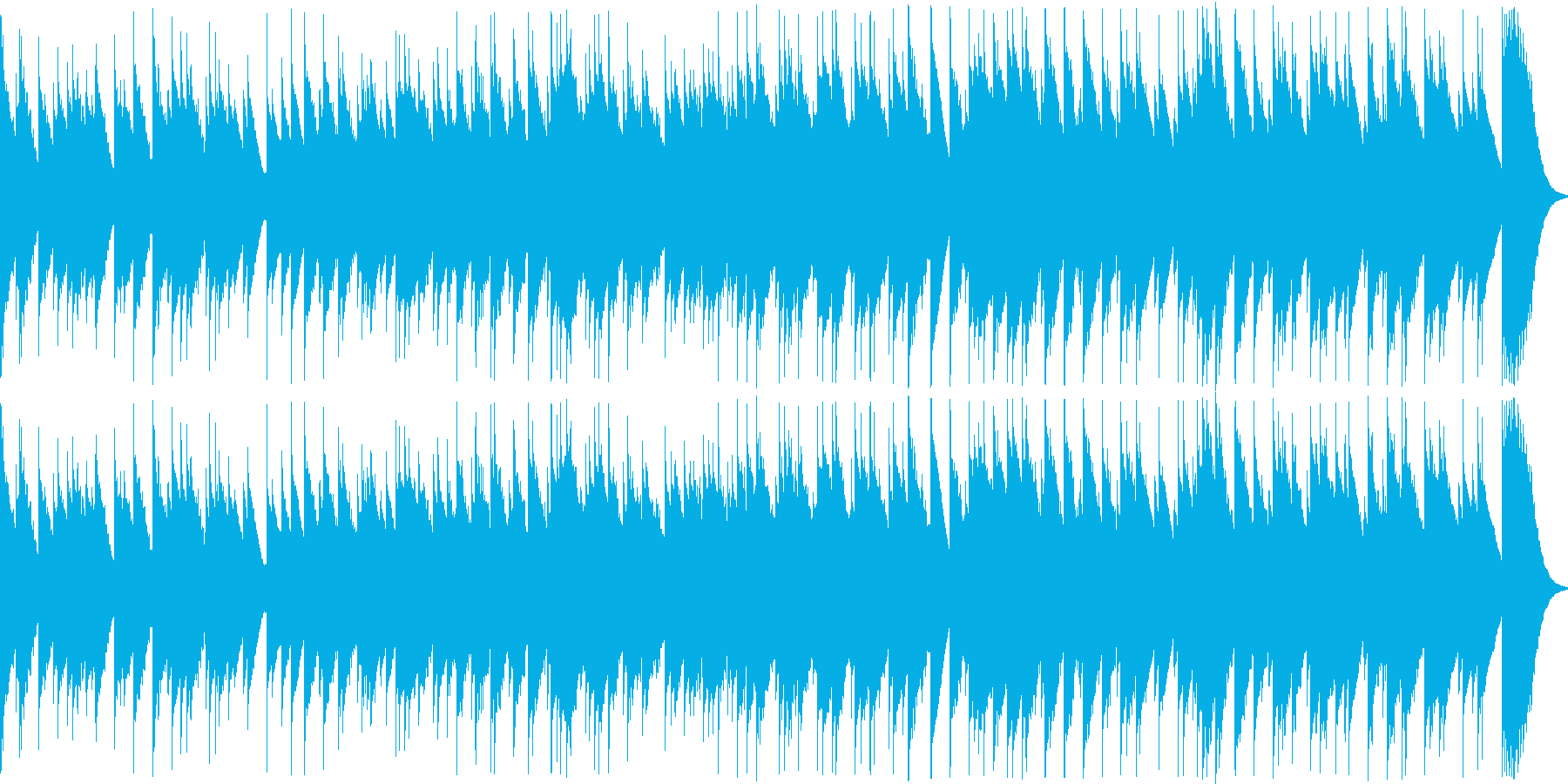 哀愁を感じさせる切ない8bit音源曲の再生済みの波形