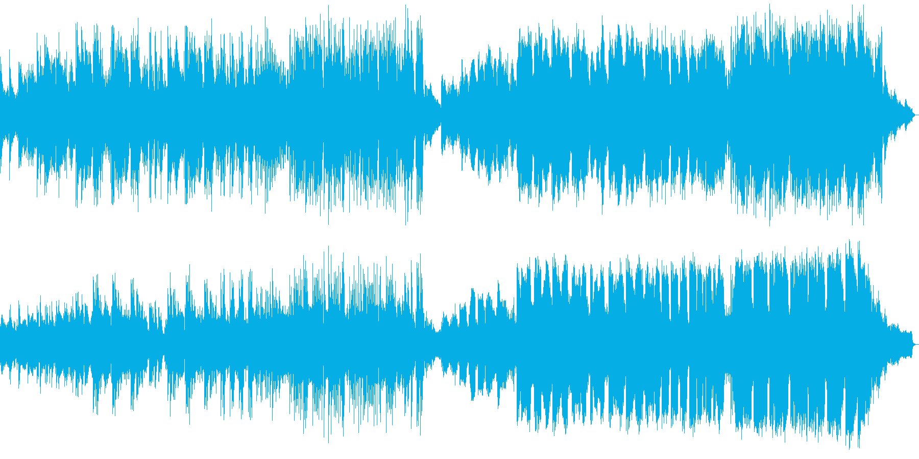 ロマンティックでメロディアスなピアノ楽曲の再生済みの波形