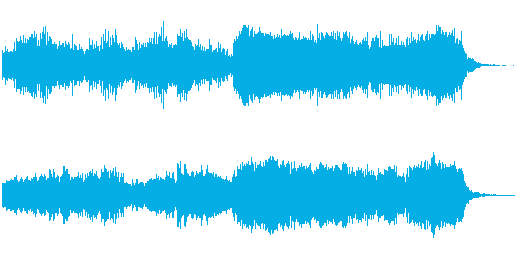 神秘的なイメージの曲の再生済みの波形
